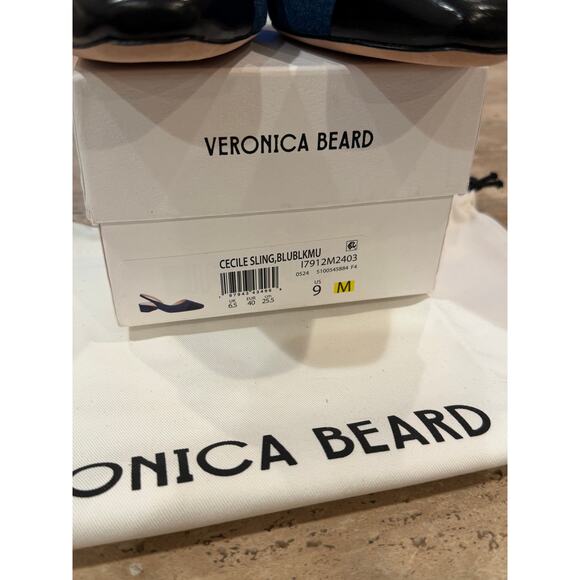 NEW Veronica Beard Cecile Dark Denim Cap-Toe Slingback size 9 - Picture 8 of 8